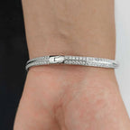 Iced Out Sword Bracelet Gold 18K