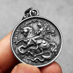 Dragon Slayer Pendant Necklace — Stainless Steel