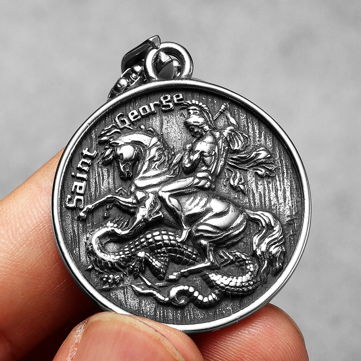 Dragon Slayer Pendant Necklace — Stainless Steel