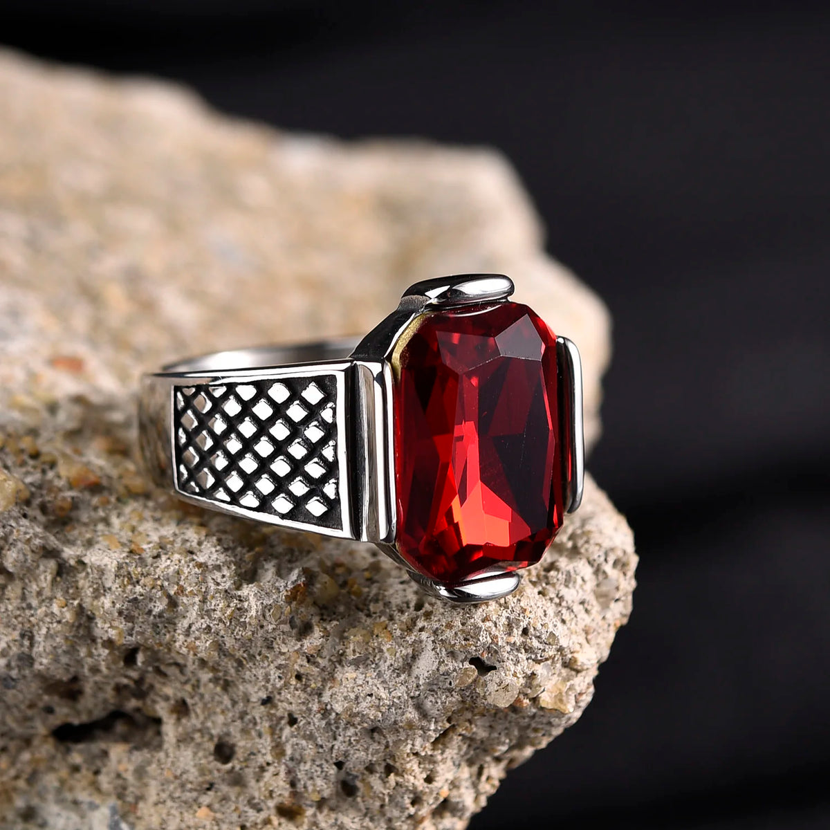 R3351 Men's High Quality Stainless Steel Multiple Color Styles Onyx Rings Jewelry Professional Factory Made