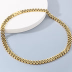 10MM Width Watch Chain Style Bracelet Necklace Choker for Men Women Solid Stainless Steel On Hand Neck Jewellery