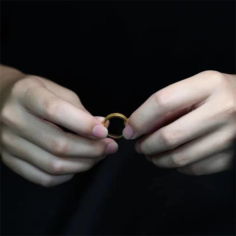 Personality Golden Ring For Men Index Finger Accessories Trendy Male Ring Adjustable For Boyfriend Gift