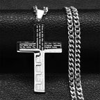 Cross Crucifix Black Pendant Goth Biker Punk Crystal