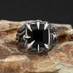 Dragon Claw Stone Ring — Stainless Steel