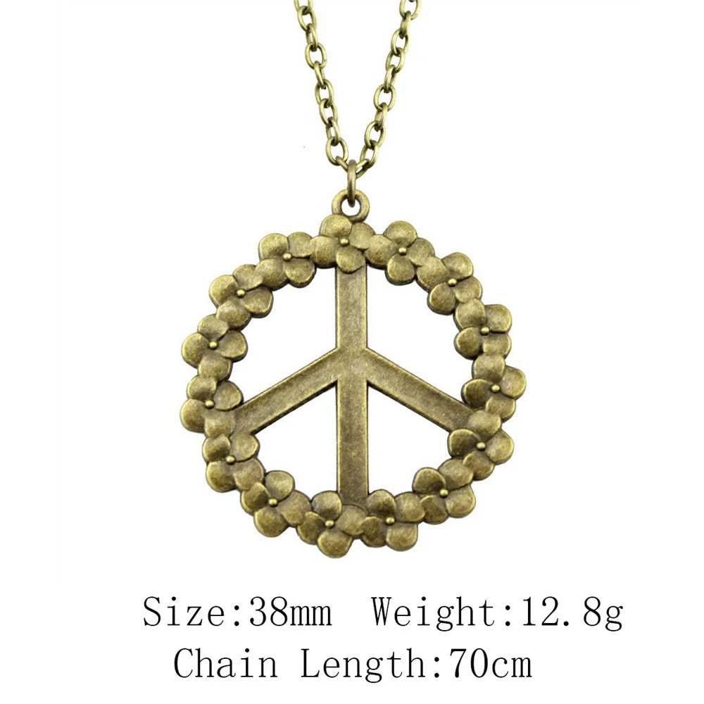 New Fashion Peace Symbol Pendants Necklace Jewelry Gift Peace Sign Peace Dove Necklace For Women