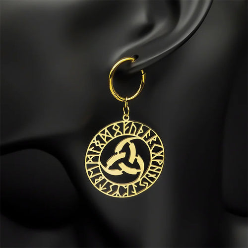 Celtic Knot Steel Pendant Viking Rune Triquetra