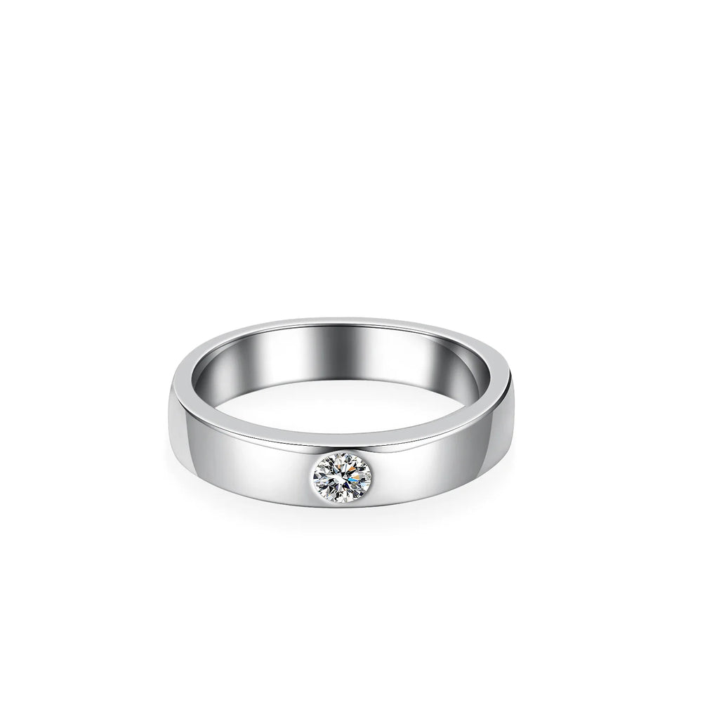 PT950 Platinum Moissanite Band Ring