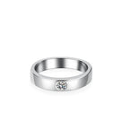 PT950 Platinum Moissanite Band Ring