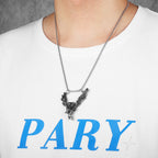 Angel Kiss Pendant Necklace — Stainless Steel