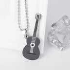 Cool Titanium Steel Dumbbell Pendant Necklace Barbell Fitness Pendant Men and Women Leisure Sports Punk Jewelry