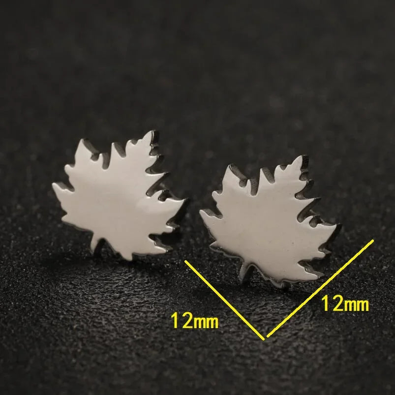 Stainless Steel Necklace For Women Man Maple Leaf Choker Pendant Chain Necklaces Engagement Jewelry korean Fashion NEW