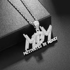 Bling Iced Out Savage Pendant Cubic Zirconia Letter Necklace for Men Women Hip Hop Rock Rap Party Jewelry