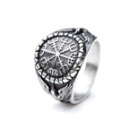 New Fashion 316L Stainless Steel Unique Viking Compass With Eagle Ring For Man Women Biker Jewelry for gift free