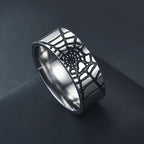 Men' Rings Homme Titanium Steel Ring For Men Spider's Web Oil Drop Punk Ring Fashion Jewelry Accessories Gift Wholesale
