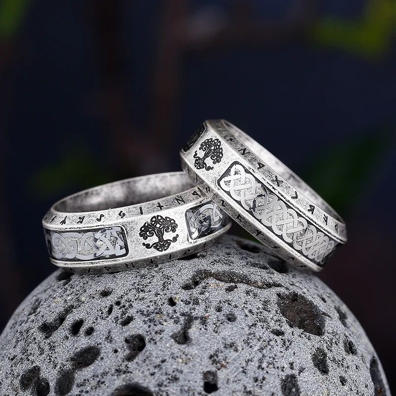 Viking Tree of Life Celtic Knot Ring — Stainless Steel