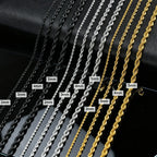 Twisted Rope Chain Necklace 5mm — Stainless