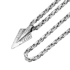 Viking Spear Stainless Steel Pendant Necklace