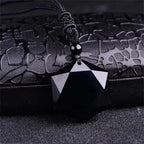 New Fashion Black Obsidian Pendant Necklace Obsidian Star Pendant Lucky Love Crystal Jewelry With Free Rope Drop