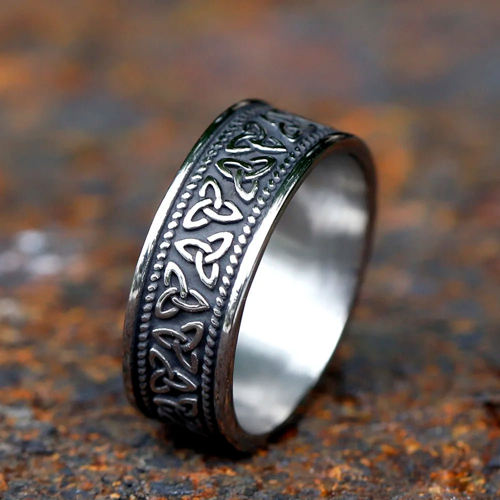 2025 NEW Men's 316L Stainlesssteel Rings Retro Odin Celtic Knot Ring Amulet Fashion Jewelry Gift Free Shipping