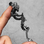 Retro Dragon Pendant Necklace — Stainless Steel
