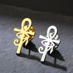 LIKGREAT Ankh Cross Brooch Eye of Horus Pin for Men Women Ancient Egyptian Gothic Occult Symbol Spiritual Amulet