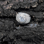 Iced Out CZ Surface Ring Stainless Steel