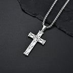 Irish Knot Cross Necklace for Men Boys,Punk Stainless Steel Pendant Necklace,Viking Jewelry Gifts