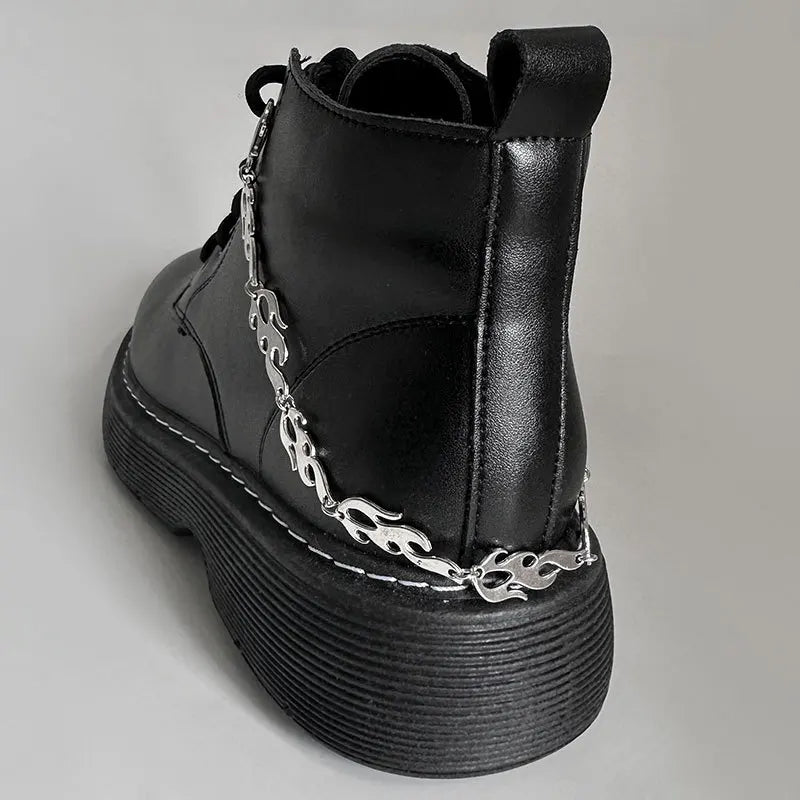1pc Thorned Flame Cross Shoe Chain Boots & Canvas Shoes Accessories Shoe Decoration Pendant Women Fashion Party Jewelry