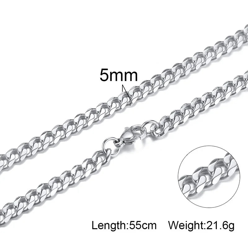Vnox Dropshipping Mens Cross Necklaces Stainless Steel Layered Plain Cross Pendant Rope Box Chain Necklace Prayer Jesus Collar