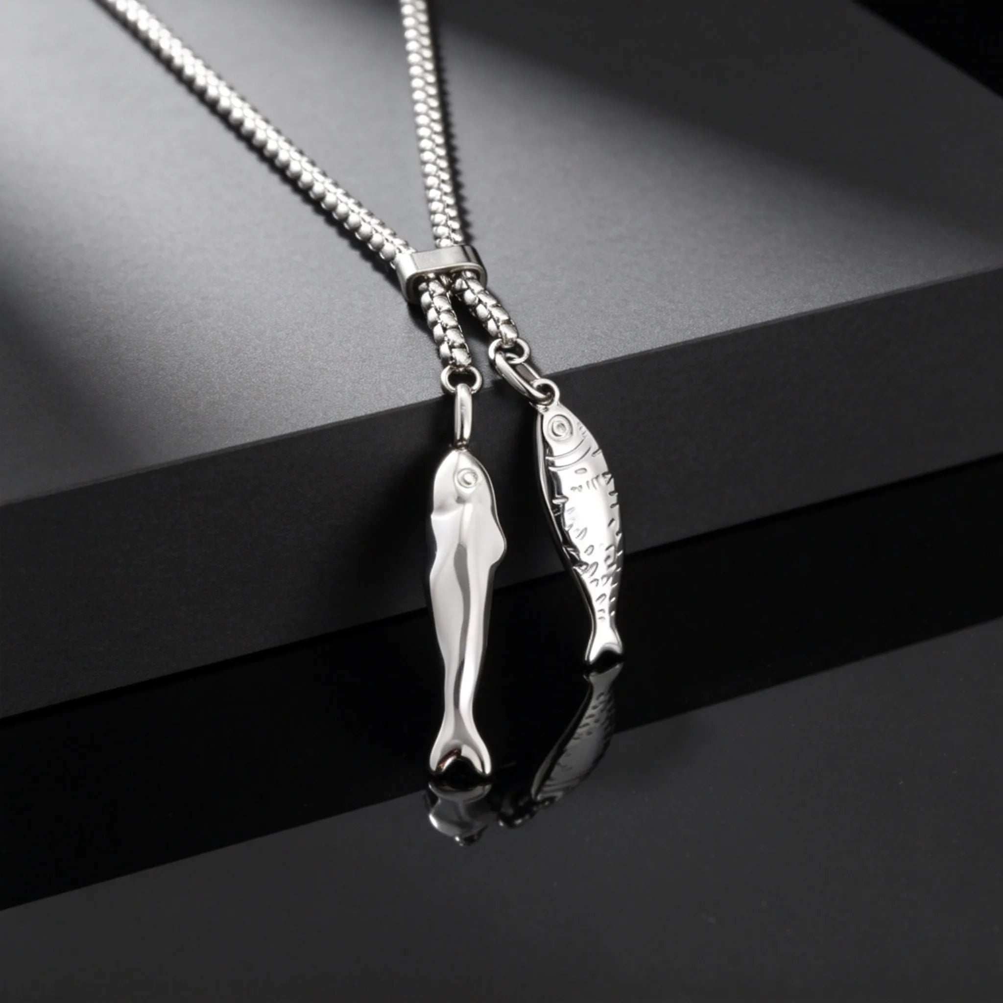 Fish Stainless Steel Pendant Necklace