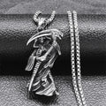 Antique Skull Pendant Necklace — Stainless Steel