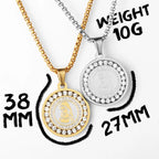 Iced Out Virgin Mary Pendant — Stainless Steel