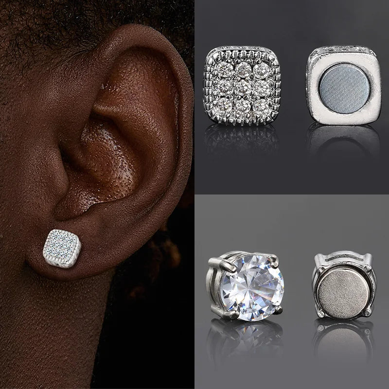 Stainless Steel Magnetic Earrings Non-Piercing