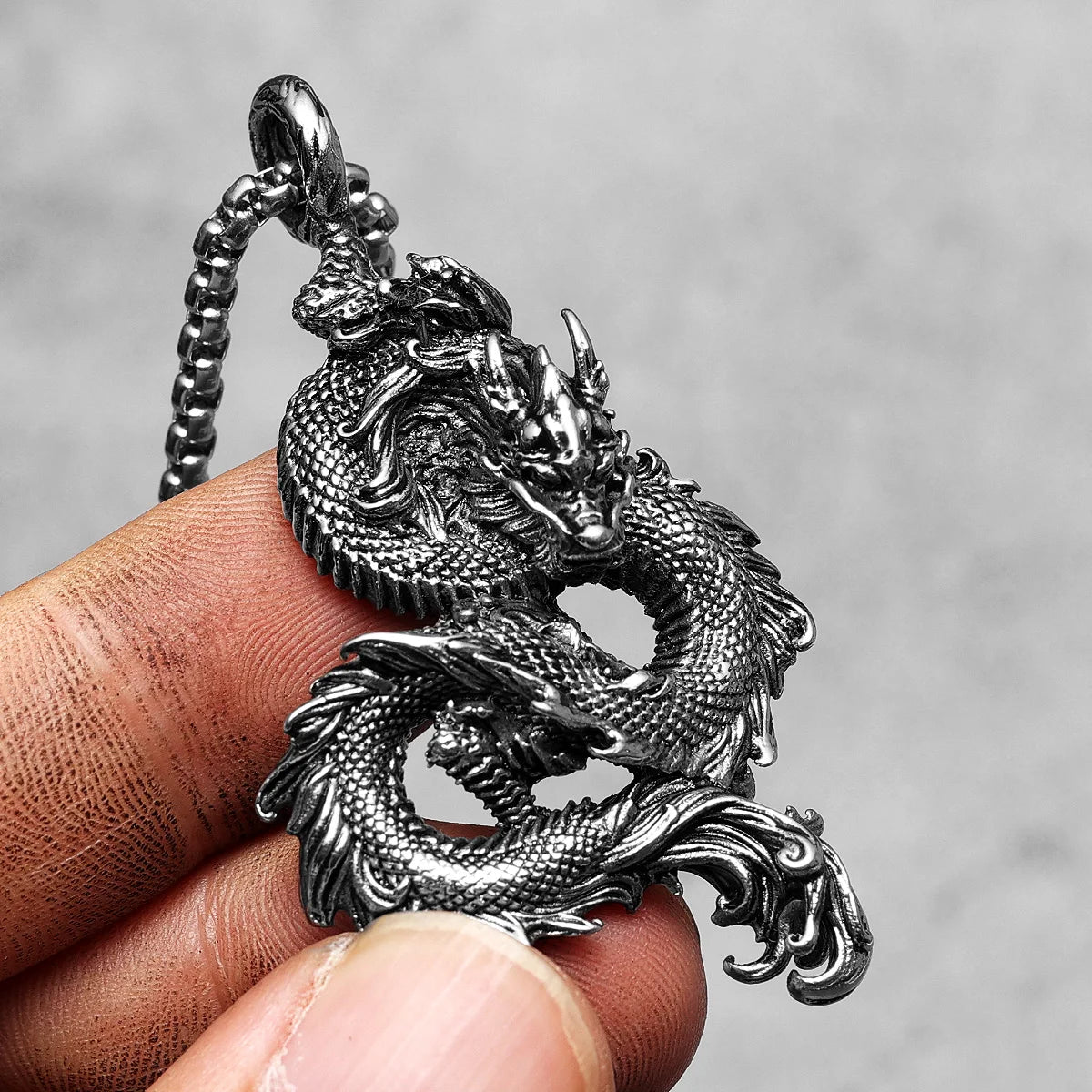 Dragon Stainless Steel Pendant Necklace