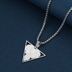 Viking Calendar Rune Medallion Pendant Necklace — Stainless Steel