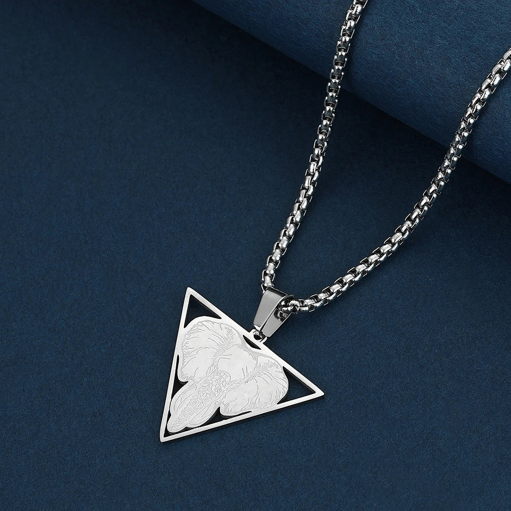 Viking Calendar Rune Medallion Pendant Necklace — Stainless Steel
