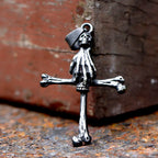 Skull Cross Stainless Steel Pendant Necklace