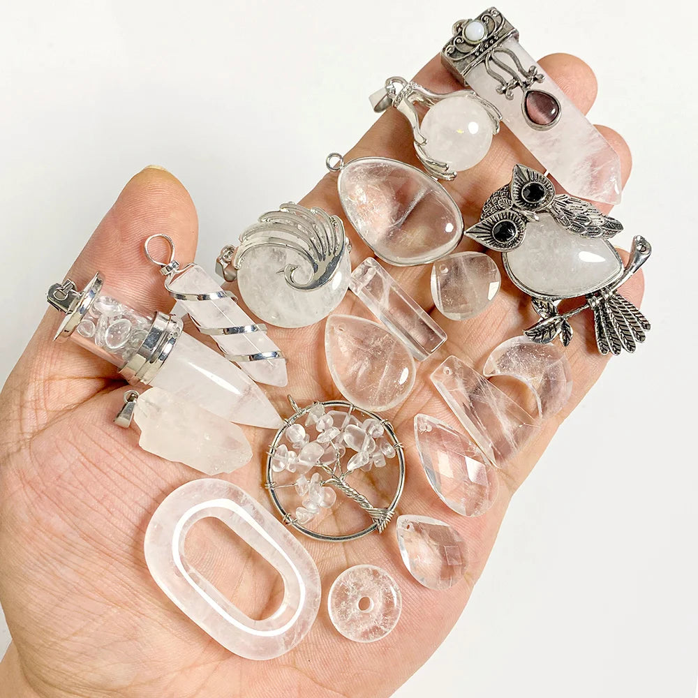 Crystal Quartz Iced Pendant — DIY Craft Set