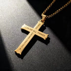 Catholic Cross Stainless Steel Pendant Necklace