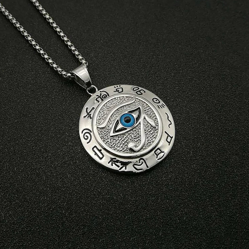 Eye of Horus Stainless Steel Pendant Necklace