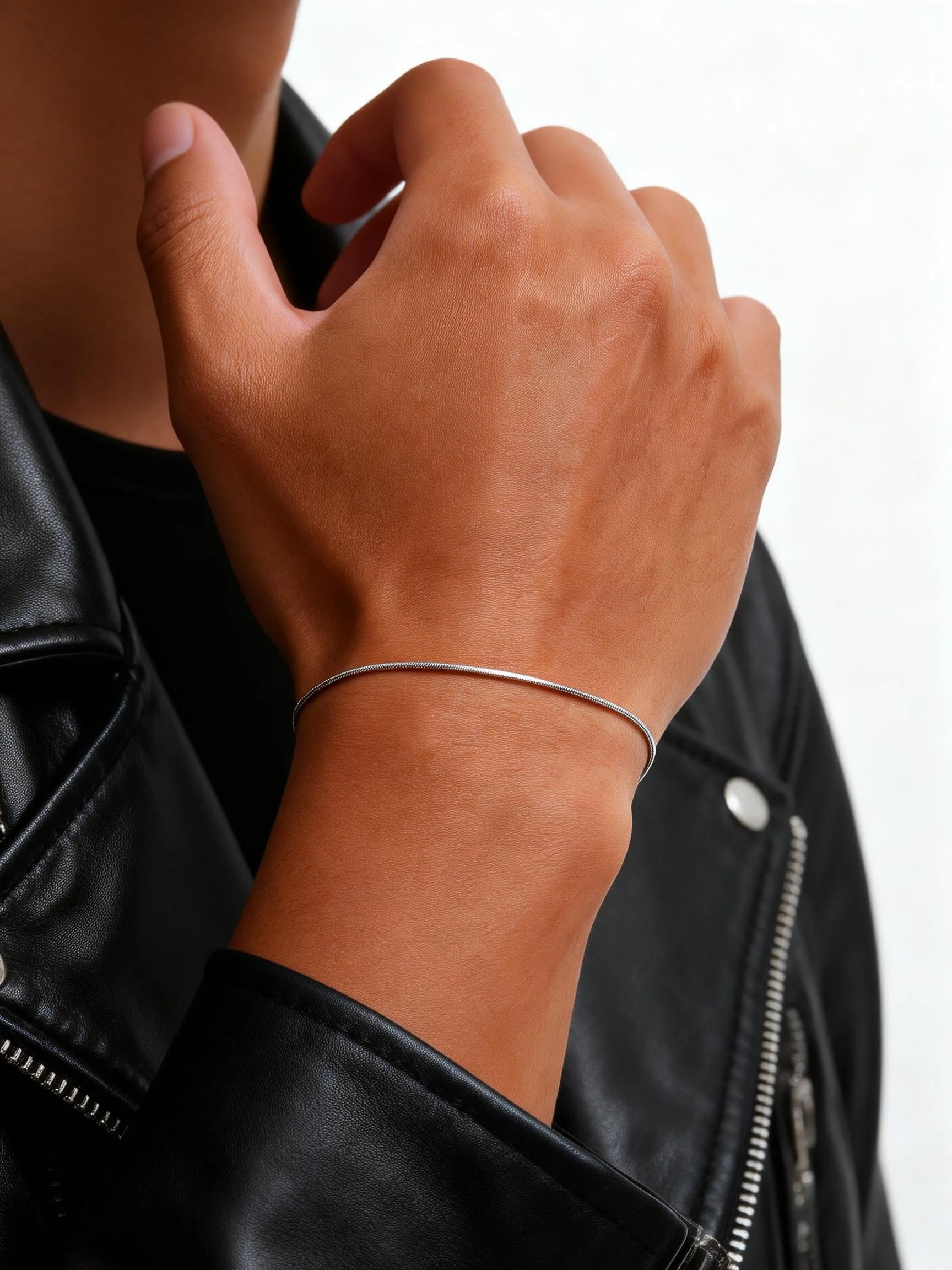 Two-Tone Snake Chain Bracelet — Stainless Steel