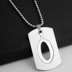 Steel Pendant 316L Initials Letter Name