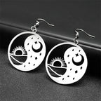 Yin Yang Silver Pendant Taoist Tai Chi Bagua Sun