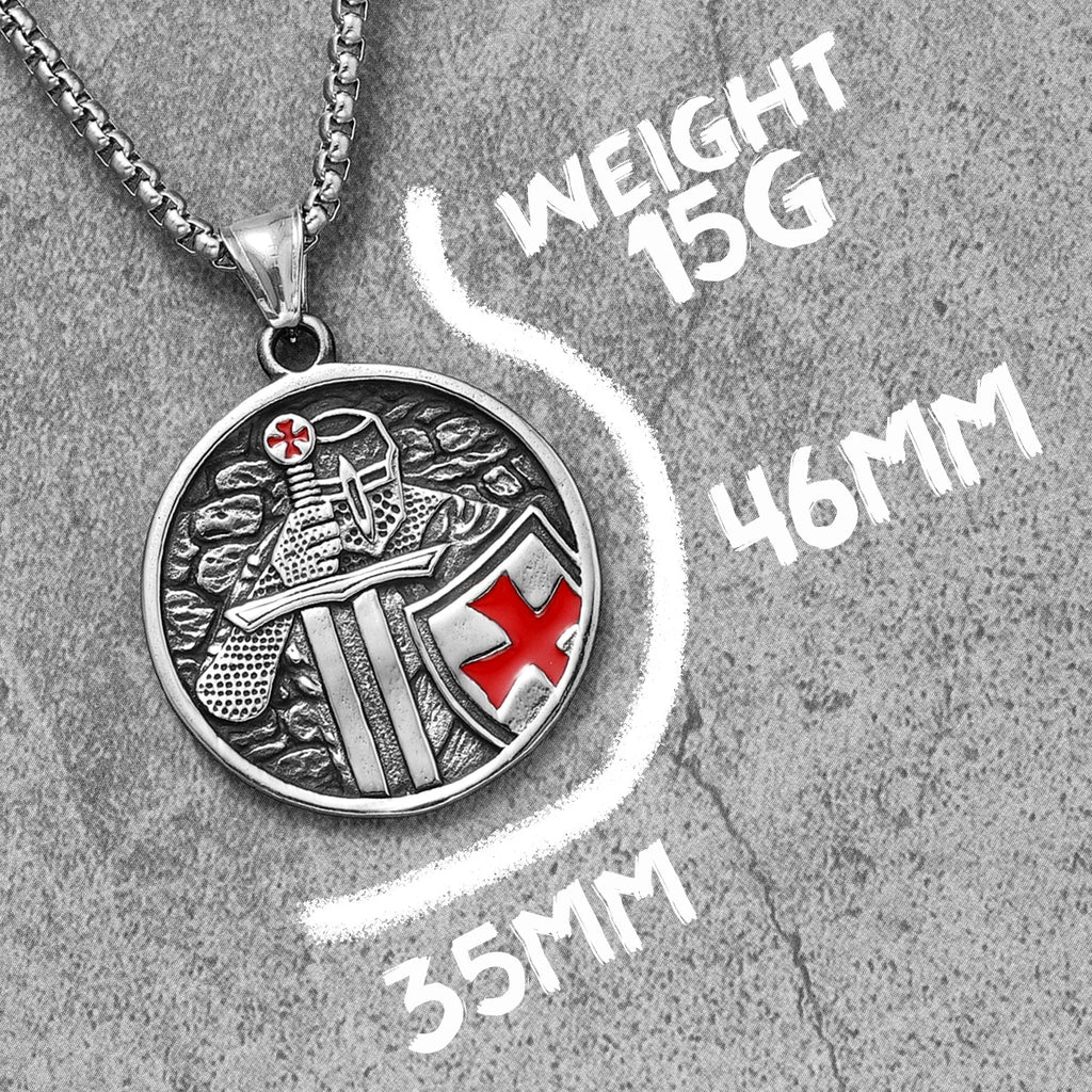 Crusade Paladin Pendant Necklace — Stainless Steel