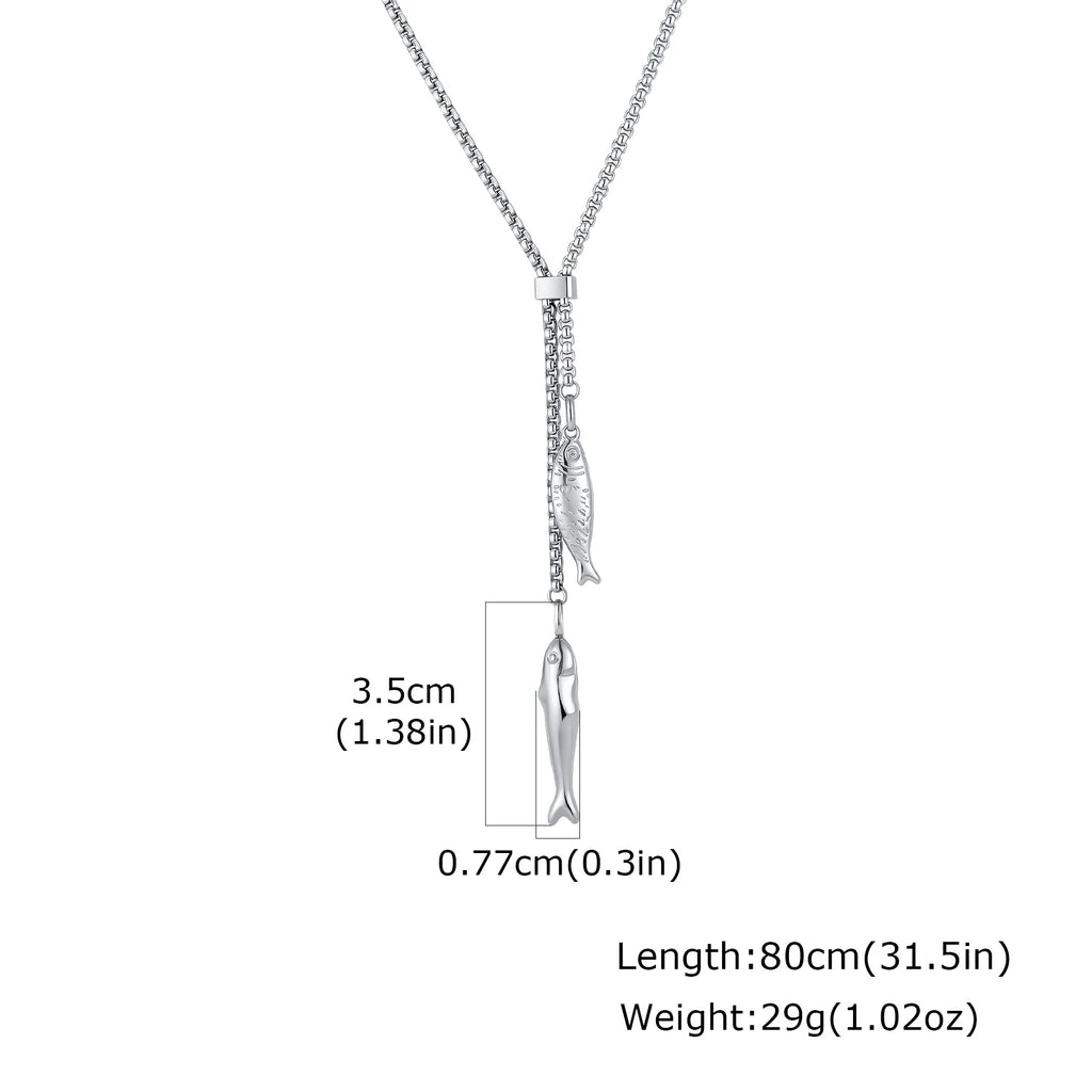 Fish Stainless Steel Pendant Necklace