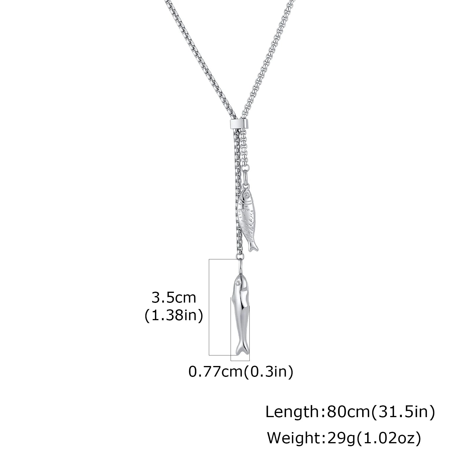 Fish Stainless Steel Pendant Necklace