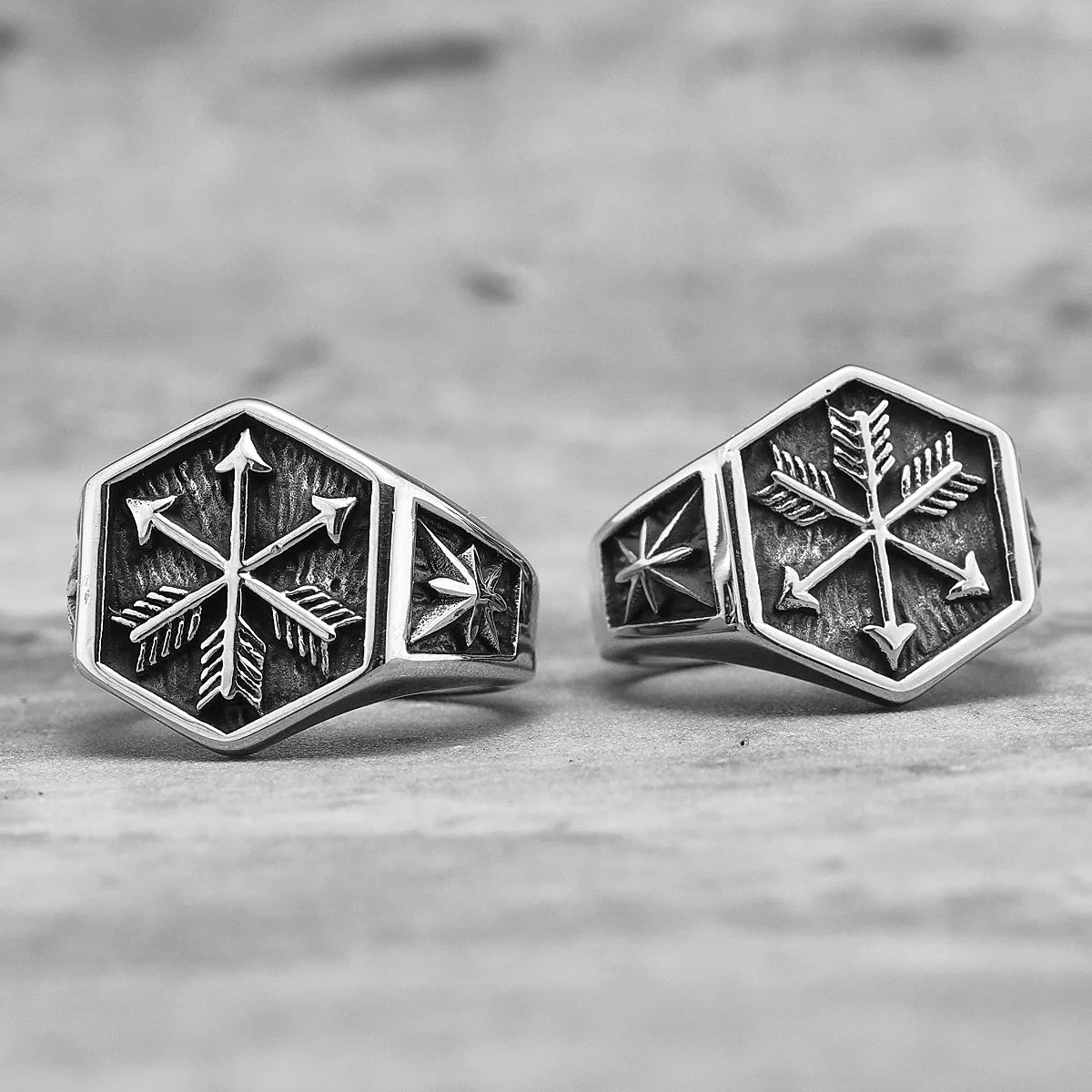 Arrow of Eros Stainless Steel Mens Rings Unique Charm Punk for Couple Male Boyfriend Biker Jewelry Creativity Gift