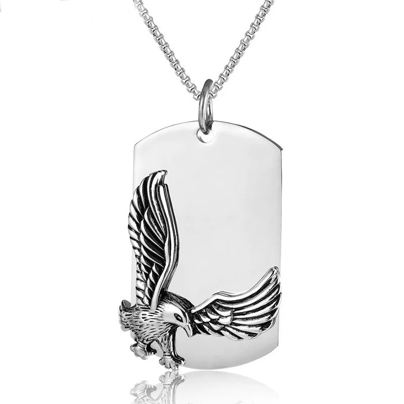 Eagle Wings Pendant Necklace — Stainless Steel