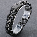 Cool Solid Stainless Steel Bracelet for Man Men's Jewelry Accessories Matte Brushed 18MM Width Keel Cuban Chain Boys'