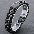 Cool Solid Stainless Steel Bracelet for Man Men's Jewelry Accessories Matte Brushed 18MM Width Keel Cuban Chain Boys'